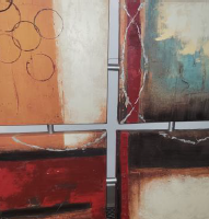 Orange Circle Abstract Artwork